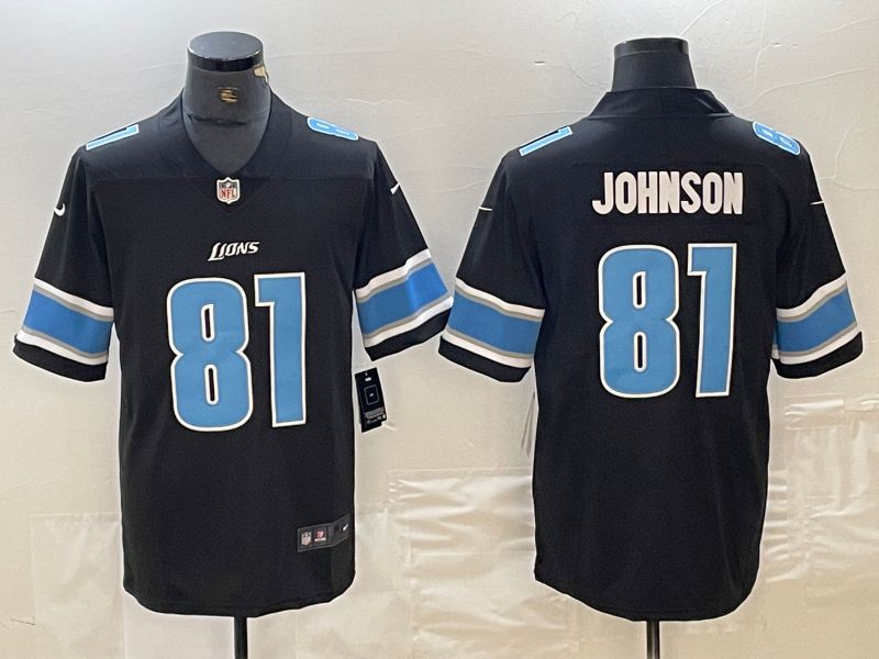 Men Detroit Lions #81 Johnson Black Nike Vapor Untouchable Limited NFL Jersey->tampa bay buccaneers->NFL Jersey